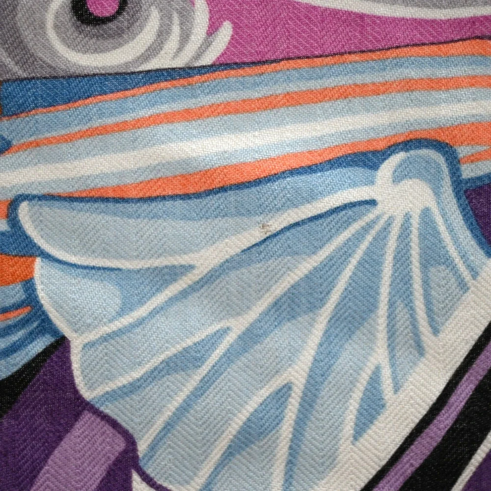 Hermes 'de la mer au ciel' Multicolored Shawl - Picture 10 of 16